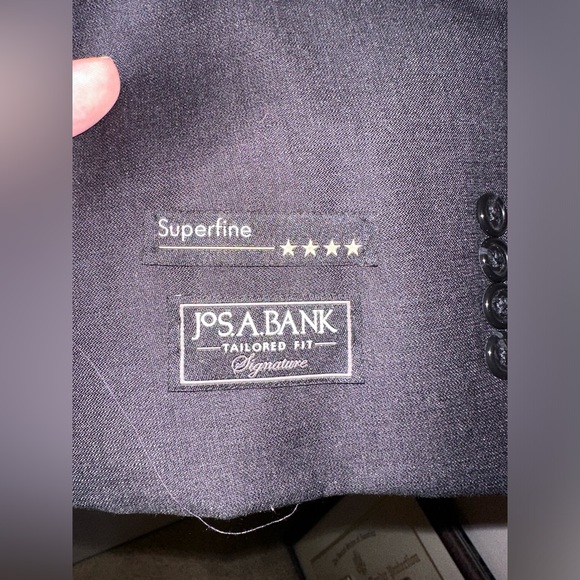 Jos A Banks Charcoal Suit- 46R/40W- Brand new - Picture 4 of 11